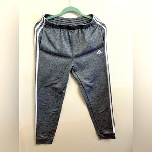 Adidas Gray Sweatpants with Signature Stripes